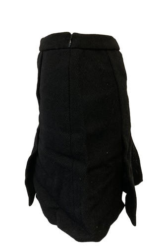 Minigonna nuova con etichette Louis Vuitton lana twill nera spessa/kilt fr 36 UK 8-10 - Foto 12 di 20