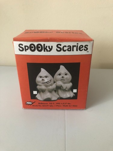 Vintage 1992 Spooky Scaries Halloween 4" Hand Painted Ghost Figurine Porcelain - Picture 5 of 10