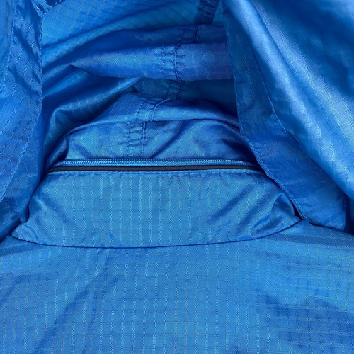Vintage Nike Boys XL (16-18) Hooded Zip Windbreaker Rain Jacket Blue White Tag - Picture 8 of 8
