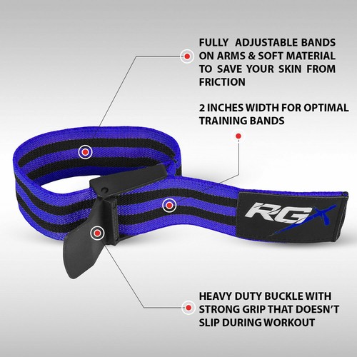Weight Lifting Occlusion Training Bands Straps Fitness Workout Crossfit Training - Picture 3 of 4
