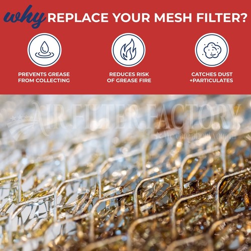Filtro de aire de malla de grasa de lente de campana extractora de 7-5/8" x 14-1/8" x 3/8" - Imagen 5 de 6