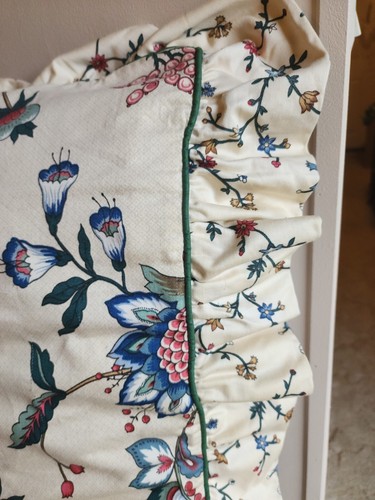 Set of 2 Waverly Standard Ruffled Shams Floral Blue Multicolor 24 x 18 in... - Picture 8 of 12