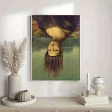 Funny Inverted Mona Lisa Poster, Modern Classic Art, Whimsical Decor