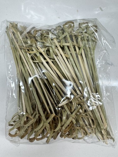 3 Packs = 300ct Natural Green Bamboo Knot Skewers Cocktail Appetizer Food Picks - Picture 2 of 3