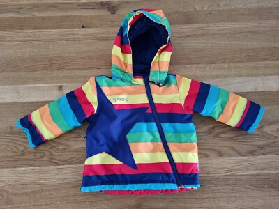 Jako-o Regenbogen Jacke Winter Stern gestreift 68 74 Mädchen Jungen NEU 