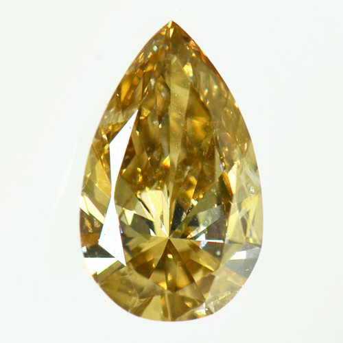 Diamond Solitaire Ring Pear Shape Fancy Brown 14K Yellow Gold 1.01 Carat GIA - Picture 4 of 6