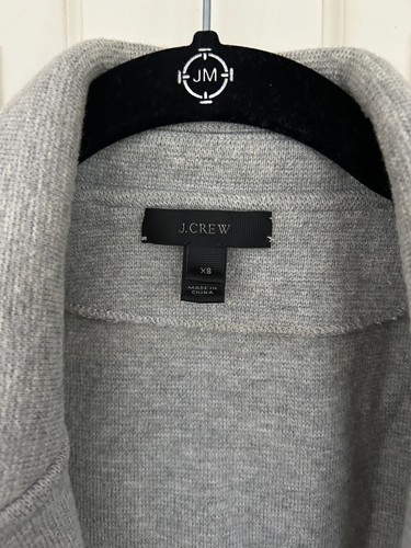 J Crew Sophie Grey Open Front Sweater Blazer Women’s Size XS J0244 Work Classic - Picture 2 of 22