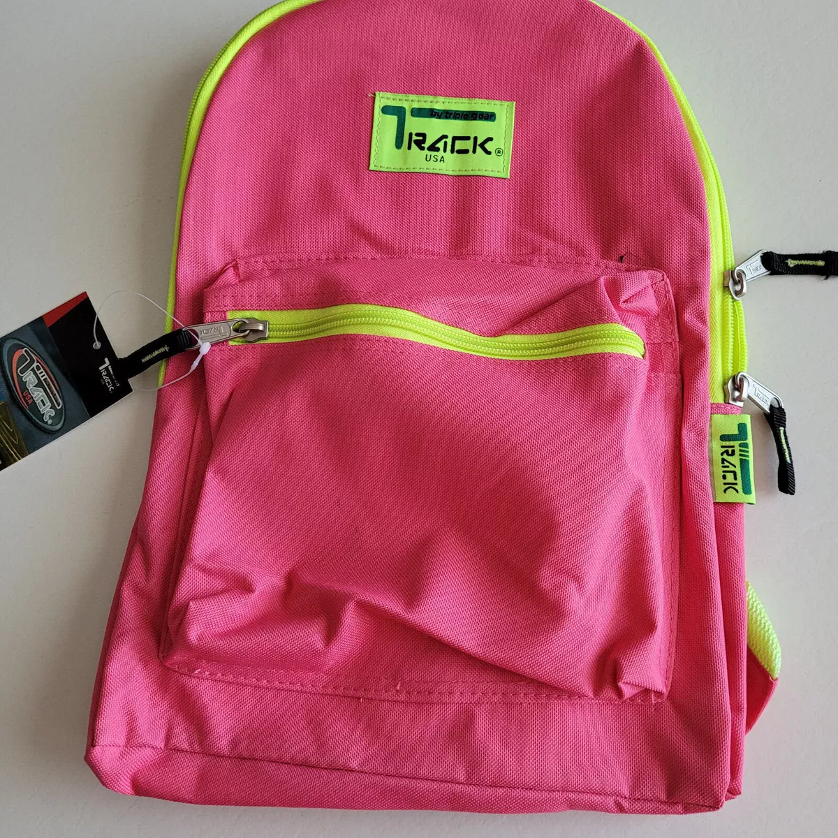 OVEREXPOSED NEON ZIPPER BACKPACK 7 Colors School Pack Day Bag