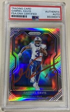 Gabe Gabriel Davis Signed Autograph Auto 2020 Silver Prizm Rookie Card PSA/DNA