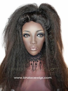 Akila Blowout Kinky Straight Wig Full Cap Natural Hair Yaki