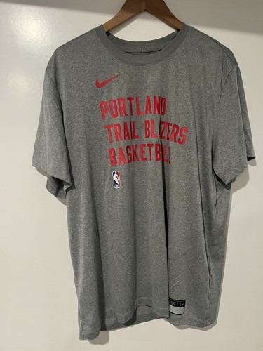Nike Dri-Fit NBA Portland Trail Blazers Shooting Shirt Men's Large Long Sleeve L - Picture 2 of 9