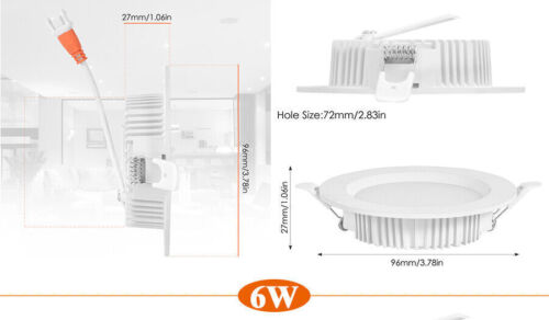 50/100 x pannello LED faretto da incasso plafoniera da incasso lampada Ultraslim - Foto 27 di 30