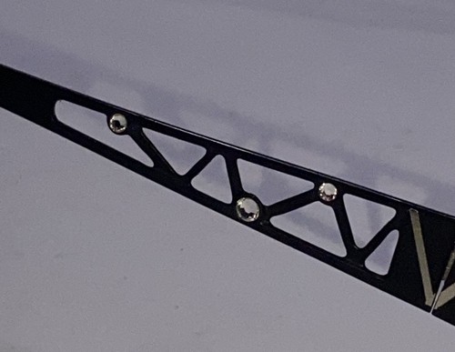 Eyeglasses Bellagio B520 Attractive Pair Black Chrome Accent Rhinestones Frame - Picture 5 of 23