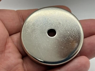 PARROTSOL 51mm Strong Ferrite Round Pot Magnet Disc Through Hole Mounting Bolt On Potted