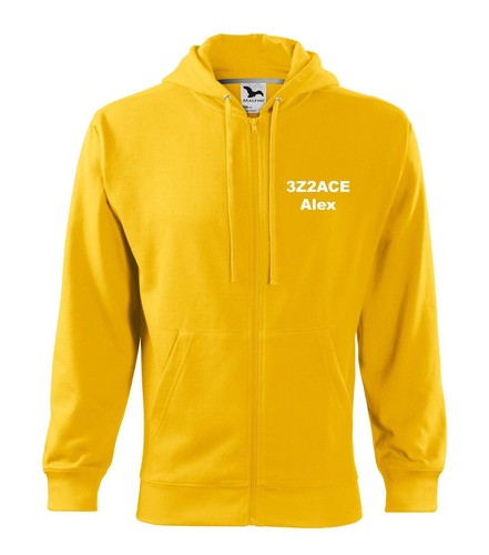 Amatorska bluza ze znakiem radiowym i imieniem ozdobiona haftem żółta - Zdjęcie 1 z 5