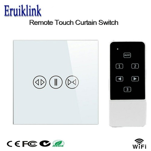 Smart Home Wireless Electric Curtain Switch Glass Panel 433mhz RF Remote Wall - Picture 1 of 6