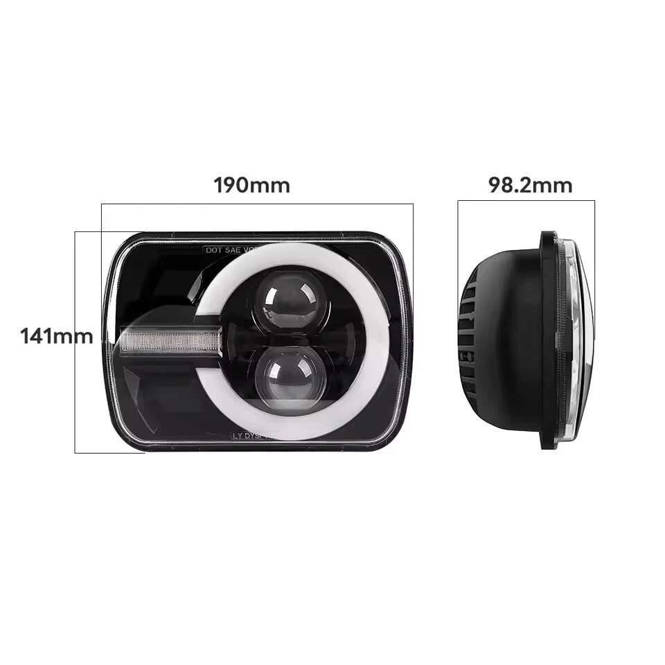  Faro LED 5x7 7x6" alto-bajo DRL para camioneta Toyota 1982-1995 4Runner Tacoma  Foto 3 de 4