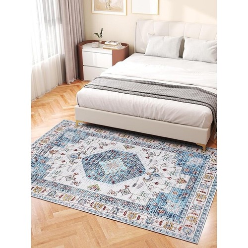 Washable Non Slip Vintage Area Rug Large Indoor Carpet Living Room Bedroom New - Picture 3 of 8