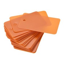 Waterproof Eyelet Hole Plastic Shipping Tags,Outdoor Tags,30x50mm Orange 50Pcs