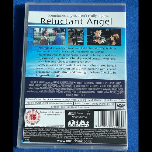 RELUCTANT ANGEL DVD (New/Sealed, Cert 15, Multi-Region, UK P&P) - Picture 2 of 2