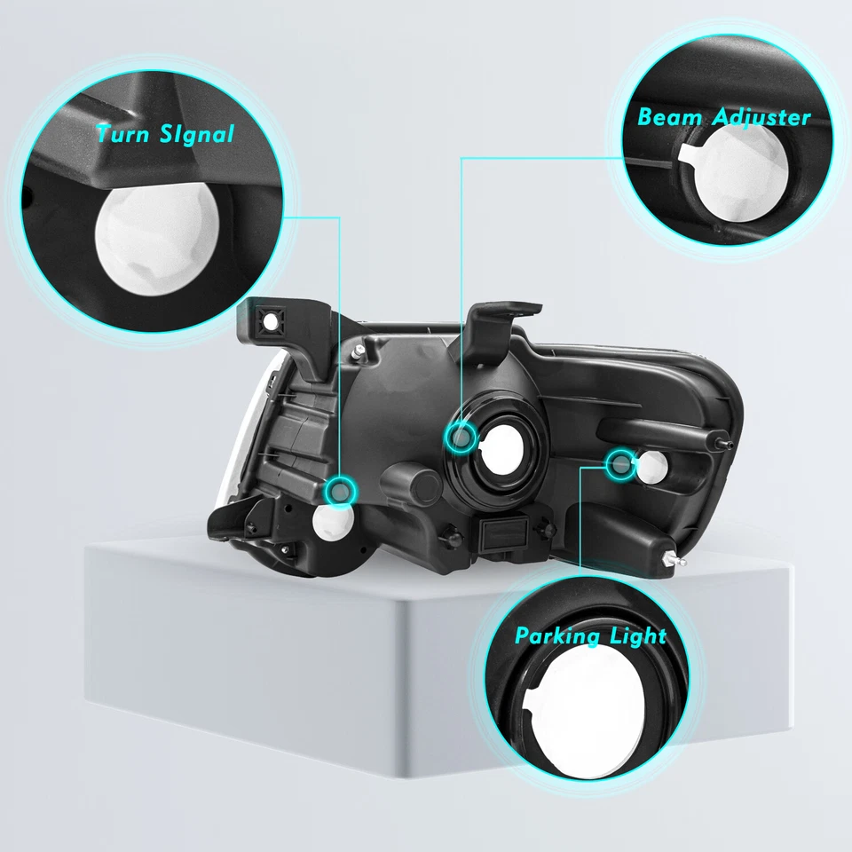 Par de faros esquineros ámbar carcasa cromada para Ford Explorer 2006-2010 Foto 3 de 4