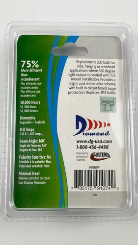 Diamond LED 5500K Cool White 12 Volt DG72635VP Valterra LED Replacement Bulb - Imagen 2 de 3