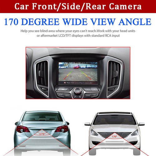 HD 170° CMOS Car Front/Side/Rear View Reverse Backup Night Vision Parking Camera - Photo 4/7