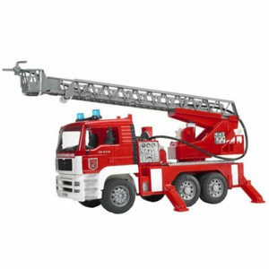 Bruger 02771 1:16 MAN Fire Engine with Selwing Ladder - Red