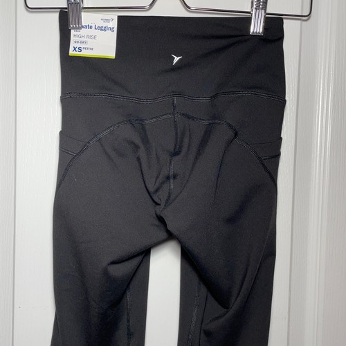 Old Navy GIRLS YOUTH Petite Leggings High Rise Elevate Crop BLACK XS New - Picture 8 of 11