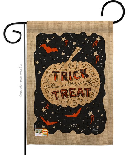 Espeluznante truco o trato noche de Halloween estrella espeluznante jardín casa patio bandera - Imagen 2 de 13