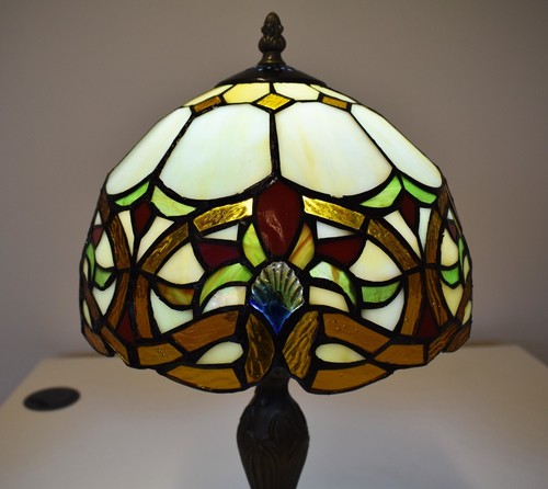 Tiffany style 10-inch Multicoloured Handmade Stained Glass Shade only Home UK - Picture 2 of 5