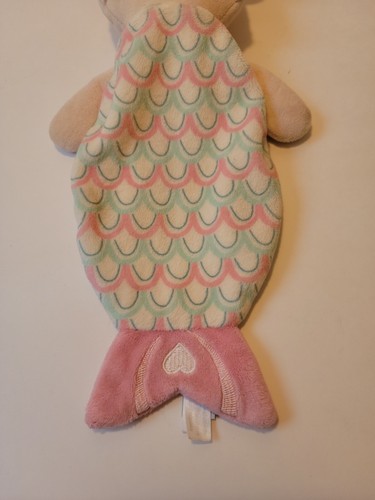 Coperta di sicurezza Douglas bambino rosa sirena Lovey con anello di denti lungo 12" - Foto 3 di 10