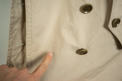 -Ladies Burberry Brit Belted Double Breasted Beige Trench Coat Size UK 10 US 8 - Picture 14 of 15