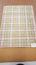Travers 100% Silk Fabric Sample-Grinell Plaid-35"×26"-e1424-3