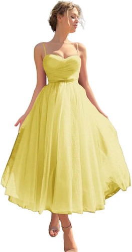 Vestidos de graduación hasta el té para mujer novia adolescentes dama de honor noche fiesta vestido - Imagen 247 de 252