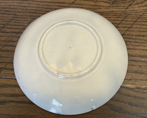 Antigua Ropa de Esponja Rosa Tazón de Té PLATILLO Sin Manijas TAZA Inglaterra - Imagen 7 de 12