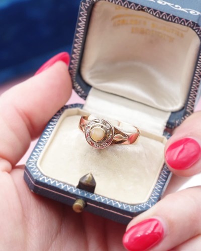 Souvenir Ring Milchzahn aus 18 Karat Gold und Platin, Milchzahnring, Ring - Bild 4 von 5