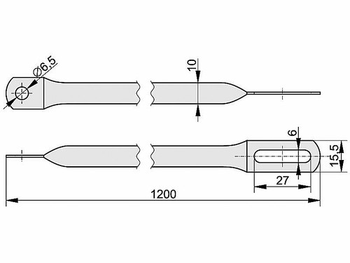 1 Set Tortreibriegel 2680mm Torverschluss Türtreibriegel mit Federriegel Stangen - Bild 7 von 7