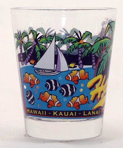 HAWAII 3 VIEW SHOT GLASS SHOTGLASS - Bild 2 von 3