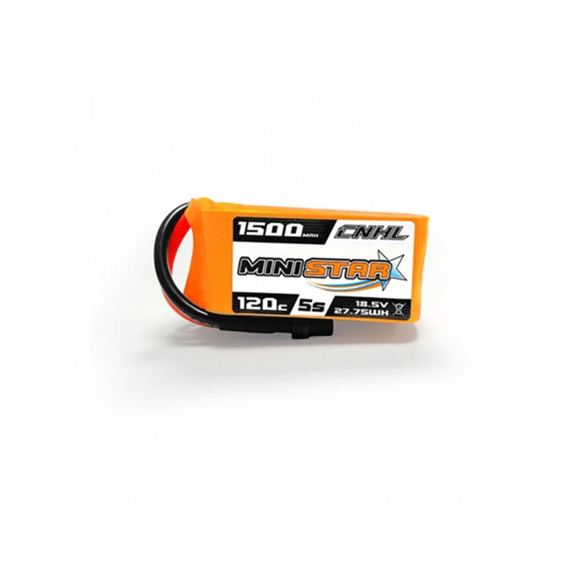 CNHL MiniStar 18.5V 1500mAh 5S 120C Lipo battery XT60U Plug for RC Drone FPV Rac CNHL MiniStar 18.5V 1500mAh 5S 120C Lipo battery XT60U Plug for RC Drone FPV Rac