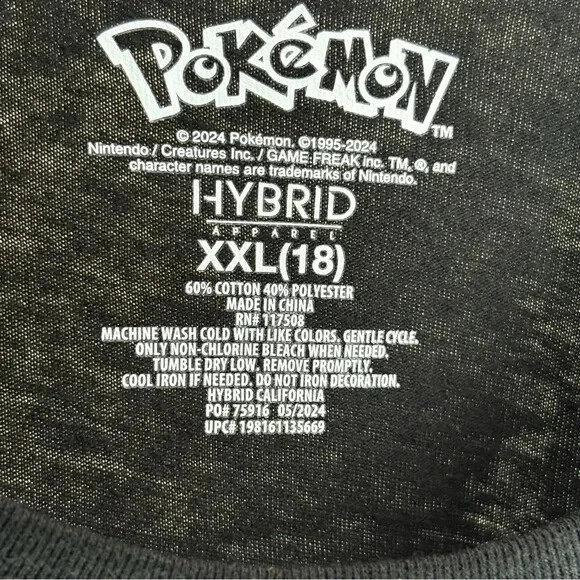 Camiseta negra Pokémon Pikachu Halloween Gotta Catch Em All Kids XXL 18 Foto 4 de 4