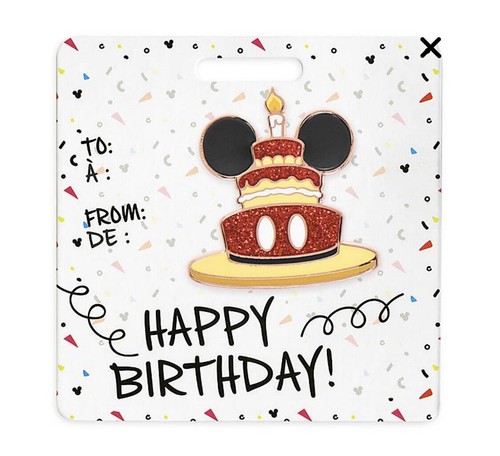 Pin de pastel de cumpleaños feliz Mickey Mouse Disney 2020 brillo nuevo - Imagen 2 de 12
