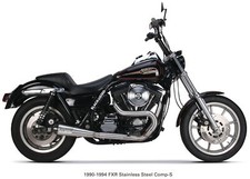 TBR 1987 FXRC Low Rider Chrome Harley Davidson COMP S 2IN1 EXHAUST FXR BRUSHED W