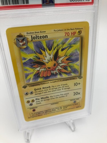 1999 POKEMON JUNGLE Trading Card JOLTEON #20/64 1ST EDITION graded PSA MINT 9 - Picture 2 of 10
