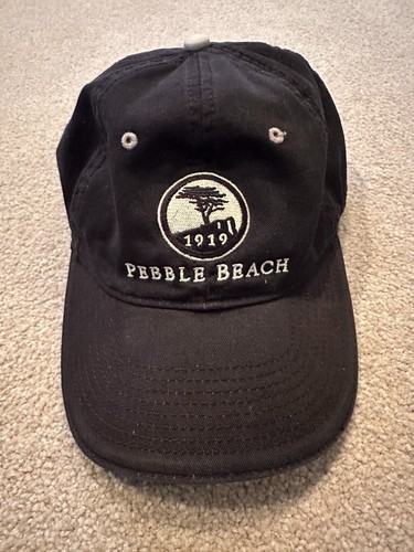 Pebble Beach Golf Course Cap Hat - Adjustable - Black  (6224) - Picture 1 of 4