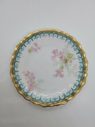 LS & S Limoges France 5 3/4 " inch plate Bread plate Floral - Picture 2 of 4