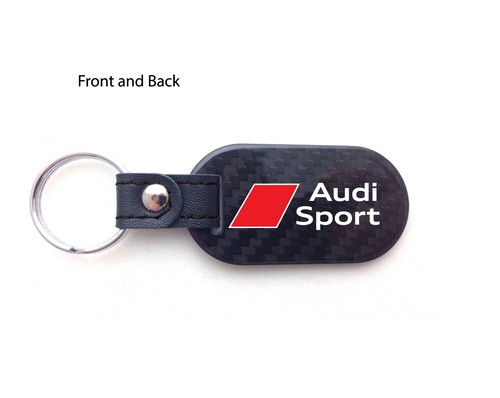 Audi Sport  Logo Carbon Fiber Key Fob  Double Sided- 2x2 Gloss - Bild 1 von 2