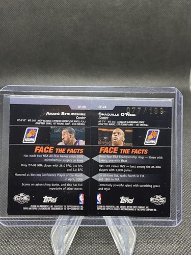 2008 Topps Co Signers Changing Faces Amare Stoudemire And Shaquille O'Neal /399 - Picture 2 of 3