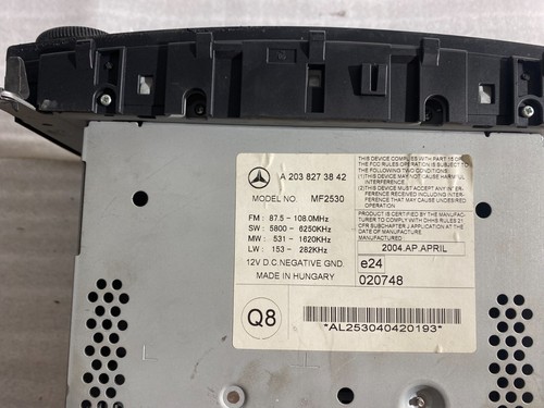 MERCEDES BENZ C CLASS W203 FACELIFT MUSIC RADIO STEREO SCREEN PEEL A2038273842 - Picture 10 of 10