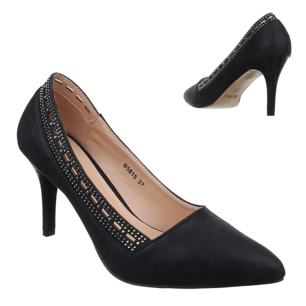 HIGH HEELS MIT DEKO PUMPS DAMENSCHUHE DESIGNER NEU Gr 36 Schwarz 287f | HIGH HEELS MIT DEKO PUMPS DAMENSCHUHE DESIGNER NEU Gr 36 Schwarz 287f |
